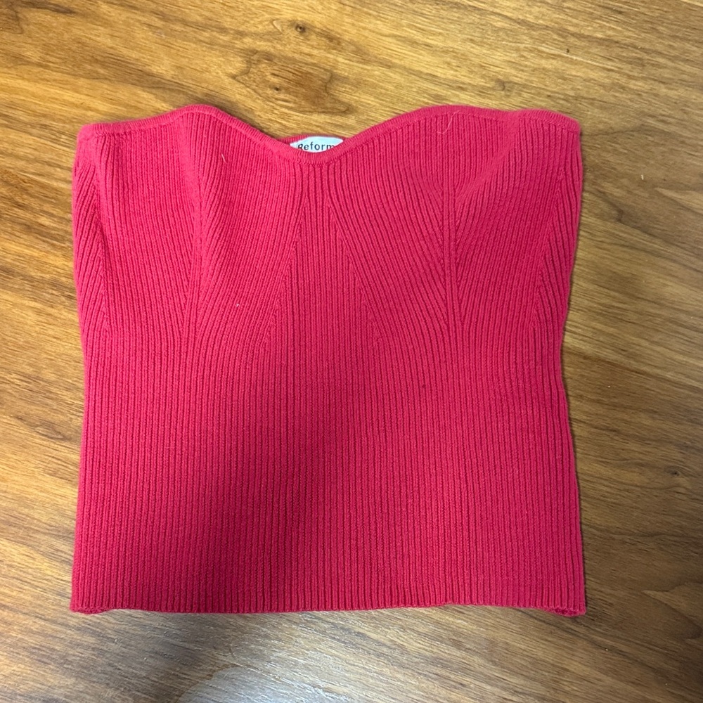 Reformation Jenni Strapless Knit Top